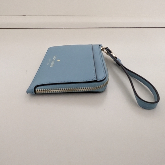 EUC! Kate Spade New York Schuyler Small Card Holder Wristlet Wallet Smokey Blue - Picture 3 of 13